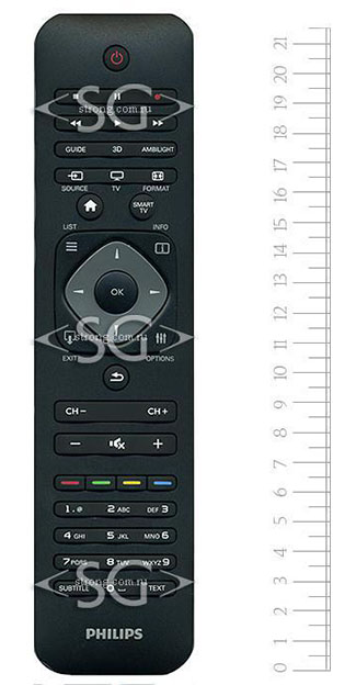 Пульт дистанционного управления для PHILIPS 2422 549 90477 3D, smart tv (2422 549 90507 белый) /orig./